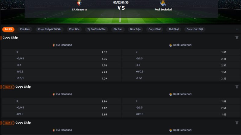 Osasuna vs Real Sociedad