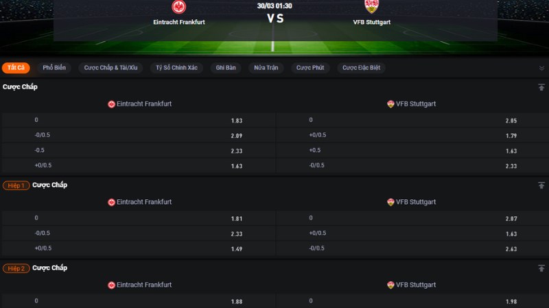 Frankfurt vs Stuttgart