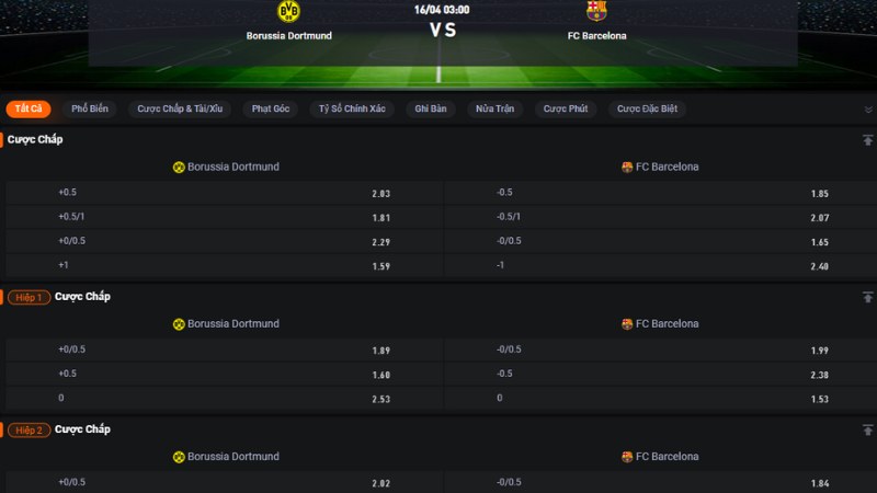 Dortmund vs Barcelona