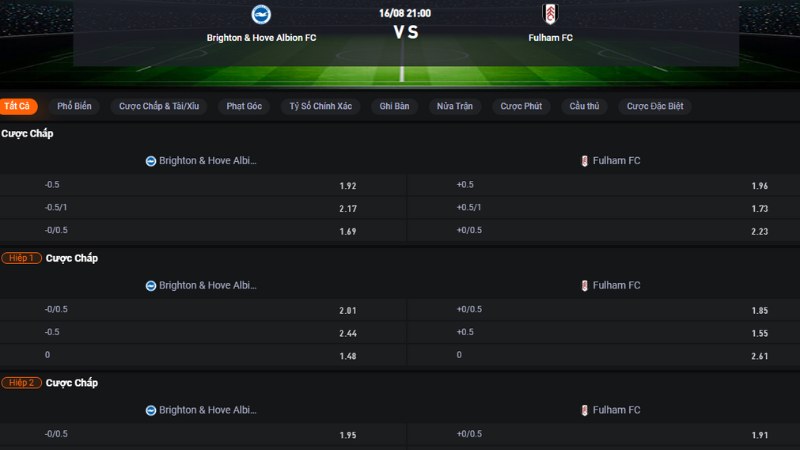 Brighton vs Fulham