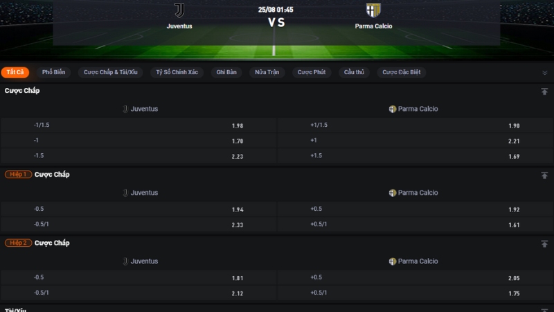 Juventus vs Parma