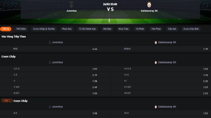 Juventus vs Galatasaray