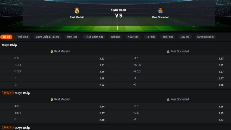 Real Madrid vs Real Sociedad
